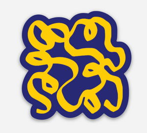 "Manic swirl" logo die-cut sticker - NOW BIGGER!